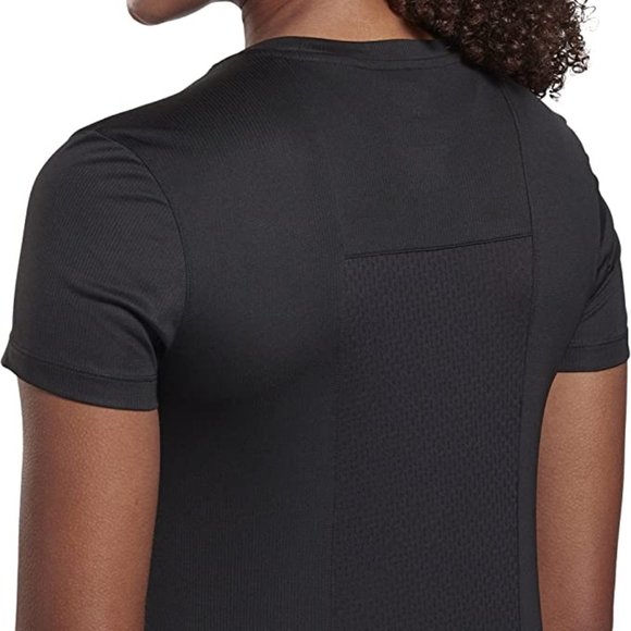 🆕Reebok Women's Running Essentials Short Sleeve Tee, Black, NWT, Authentic - Picture 6 of 14